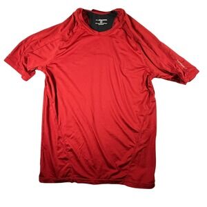 Brooks Running Shirt Mens XL Red Equilibrium Technology Short Sleeve 210028 Good